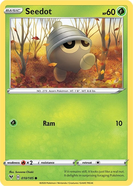 Image for Seedot (010/185) (SWSH04: Vivid Voltage) - Pokemon