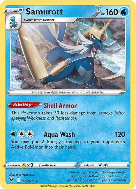 Image for Samurott (035/185) (SWSH04: Vivid Voltage) - Pokemon