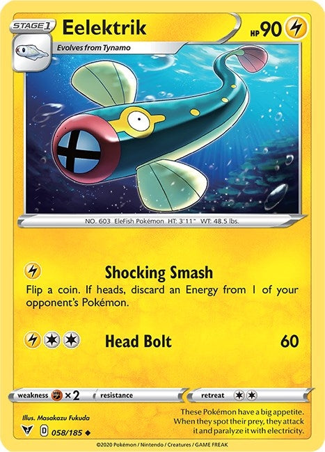 Image for Eelektrik (058/185) (SWSH04: Vivid Voltage) - Pokemon