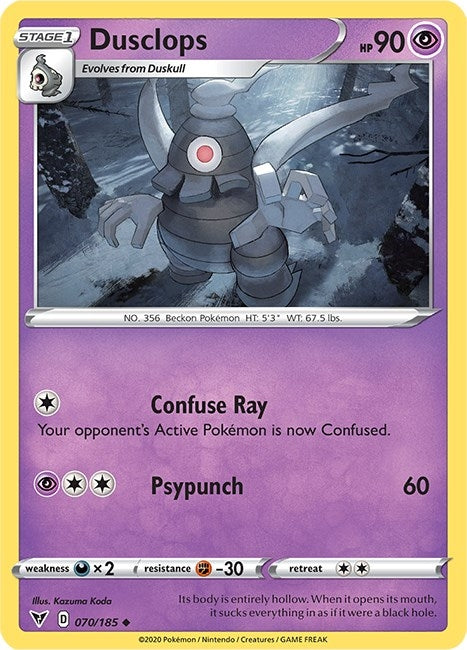 Image for Dusclops (070/185) (SWSH04: Vivid Voltage) - Pokemon