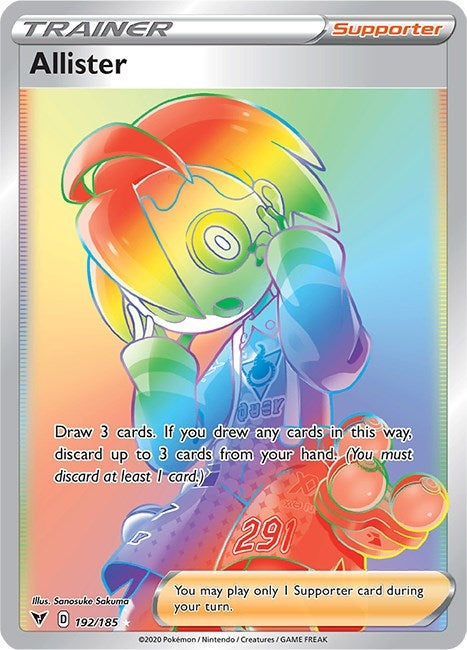 Image for Allister (Secret) (192/185) (SWSH04: Vivid Voltage) - Pokemon