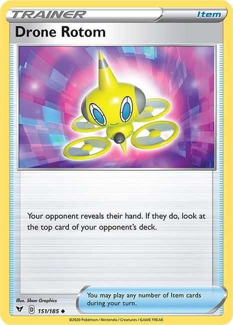 Image for Drone Rotom (151/185) (SWSH04: Vivid Voltage) - Pokemon