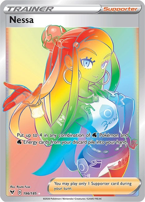 Image for Nessa (Secret) (196/185) (SWSH04: Vivid Voltage) - Pokemon
