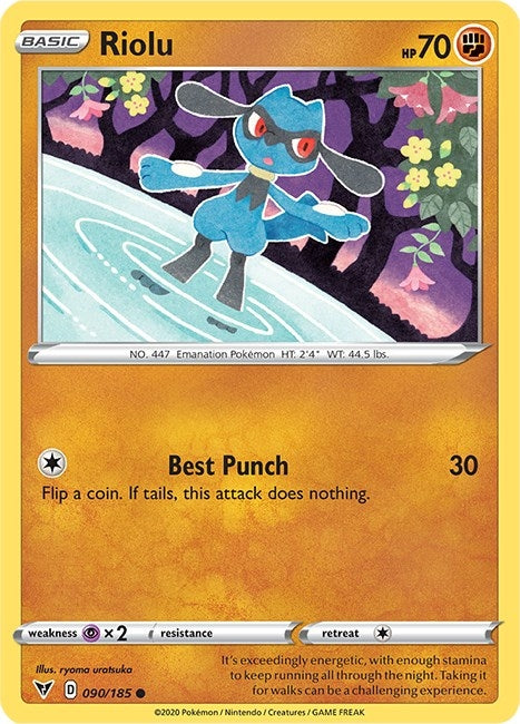 Image for Riolu (090/185) (SWSH04: Vivid Voltage) - Pokemon