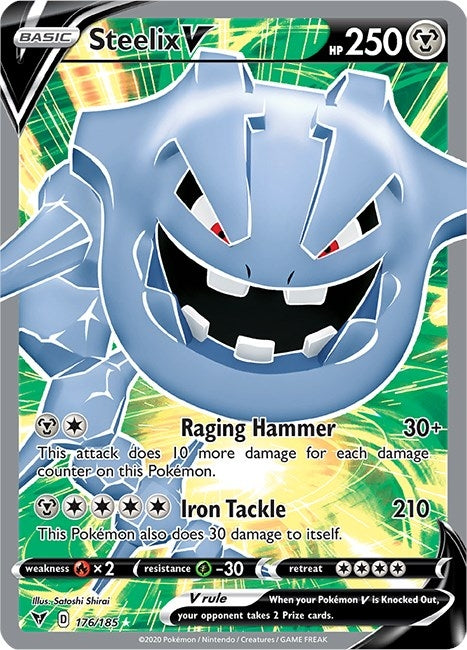 Image for Steelix V (Full Art) (176/185) (SWSH04: Vivid Voltage) - Pokemon