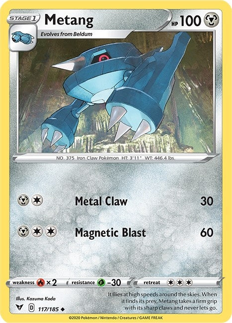 Image for Metang (117/185) (SWSH04: Vivid Voltage) - Pokemon