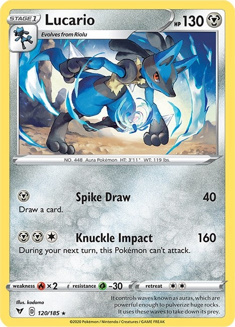 Image for Lucario (120/185) (SWSH04: Vivid Voltage) - Pokemon