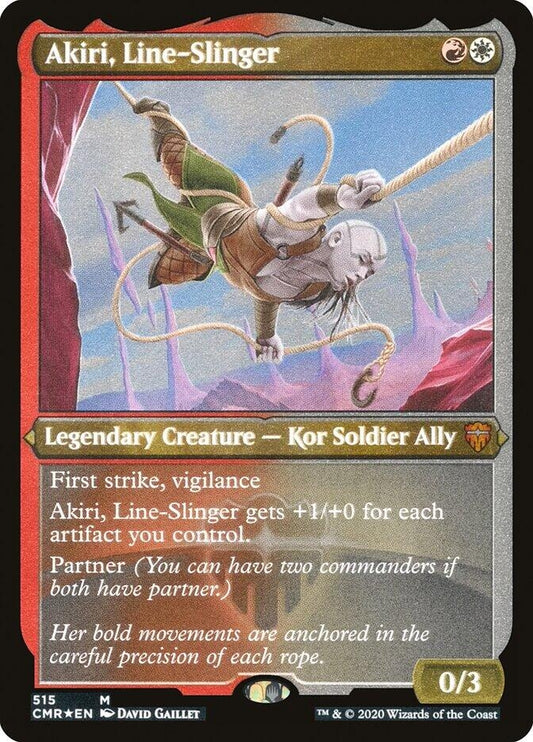 Image for Akiri, Line-Slinger (Foil Etched) (515) (Commander Legends) - Magic: The Gathering