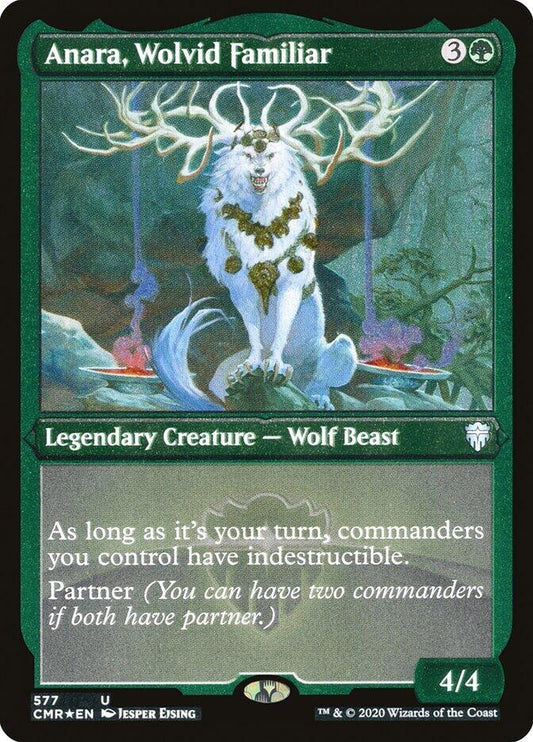 Image for Anara, Wolvid Familiar (Foil Etched) (577) (Commander Legends) - Magic: The Gathering