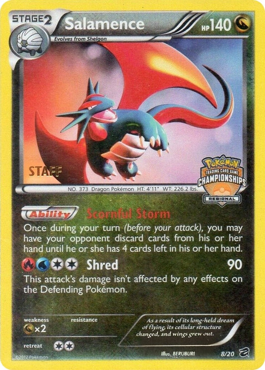 Image for Salamence - 8/20 (Regional Championships) [Staff] (008/020) (League & Championship Cards) - Pokemon