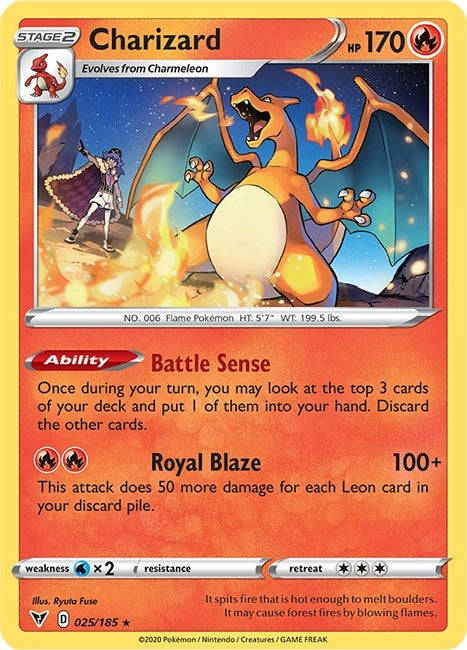 Image for Charizard - 25/185 (Cracked Ice Holo) (025/185) (Deck Exclusives) - Pokemon