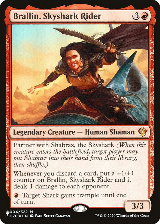 Image for Brallin, Skyshark Rider (004/322) (The List Reprints) - Magic: The Gathering