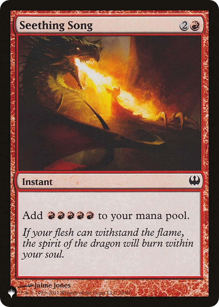 Image for Seething Song (70/81) (The List Reprints) - Magic: The Gathering