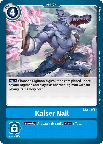 Image for Kaiser Nail (ST2-15 C) (Starter Deck 02: Cocytus Blue) - Digimon Card Game
