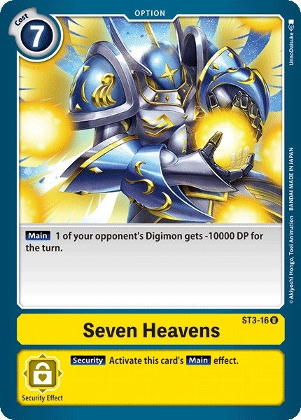 Image for Seven Heavens (ST3-16 U) (Starter Deck 03: Heaven's Yellow) - Digimon Card Game