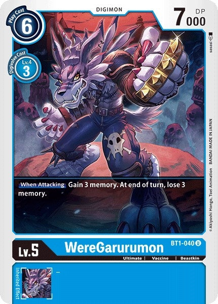 Image for WereGarurumon - BT1-040 (BT1-040 U) (Release Special Booster 1.0) - Digimon Card Game