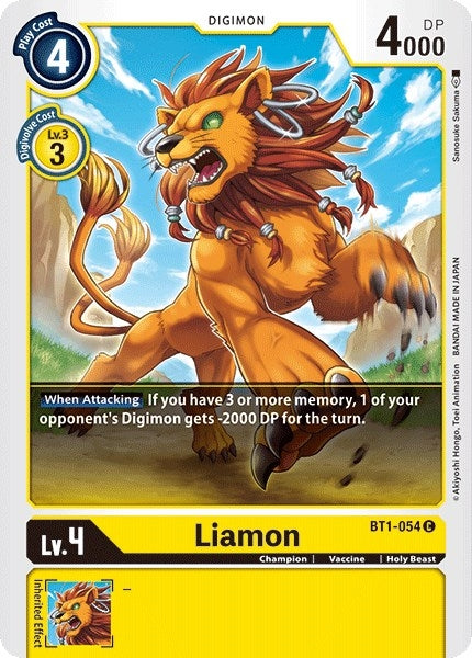 Image for Liamon (BT1-054 C) (Release Special Booster 1.0) - Digimon Card Game