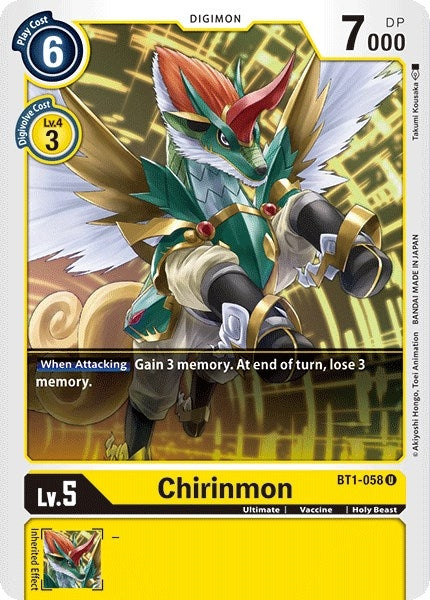 Image for Chirinmon (BT1-058 U) (Release Special Booster 1.0) - Digimon Card Game