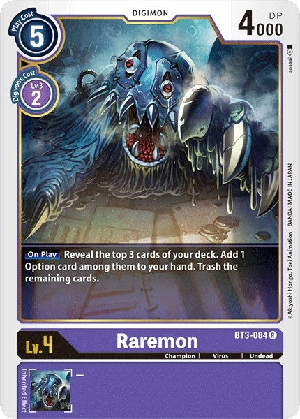 Image for Raremon (BT3-084 R) (Release Special Booster 1.0) - Digimon Card Game