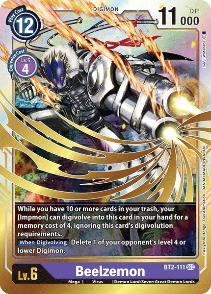 Image for Beelzemon (BT2-111 SEC) (Release Special Booster 1.0) - Digimon Card Game