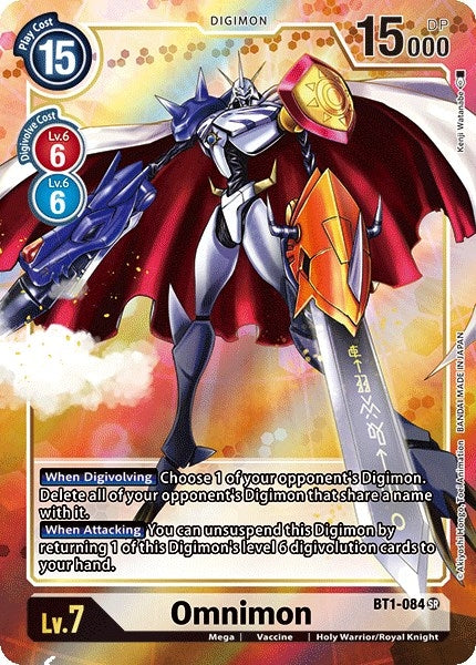 Image for Omnimon (Alternate Art) (BT1-084 SR) (Release Special Booster 1.0) - Digimon Card Game