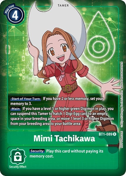 Image for Mimi Tachikawa (Box Topper) (BT1-089 R) (Release Special Booster 1.0) - Digimon Card Game