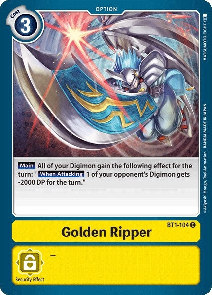 Image for Golden Ripper (BT1-104 C) (Release Special Booster 1.0) - Digimon Card Game