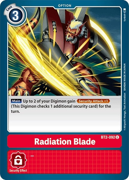 Image for Radiation Blade (BT2-092 U) (Release Special Booster 1.0) - Digimon Card Game