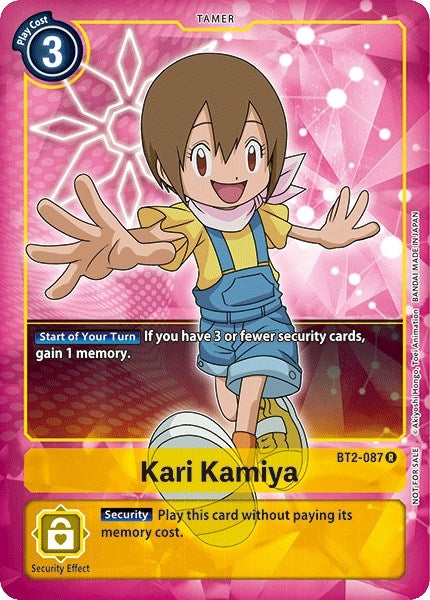 Image for Kari Kamiya (Box Topper) (BT2-087 R) (Release Special Booster 1.0) - Digimon Card Game