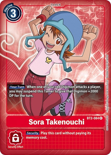 Image for Sora Takenouchi (Box Topper) (BT2-084 R) (Release Special Booster 1.0) - Digimon Card Game