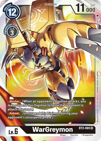 Image for WarGreymon - BT2-065 (BT2-065 SR) (Release Special Booster 1.0) - Digimon Card Game