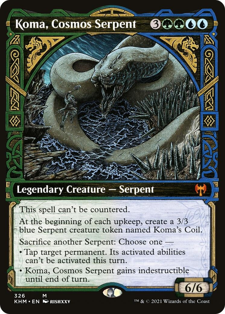 Image for Koma, Cosmos Serpent (Showcase) (326) (Kaldheim) - Magic: The Gathering