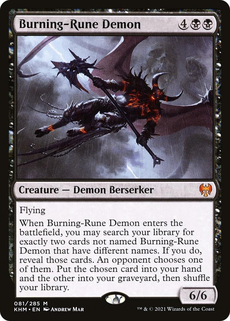 Image for Burning-Rune Demon (81) (Kaldheim) - Magic: The Gathering