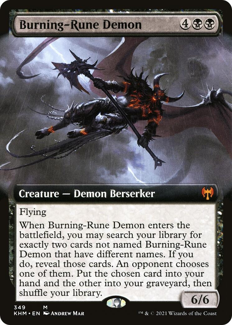 Image for Burning-Rune Demon (Extended Art) (349) (Kaldheim) - Magic: The Gathering