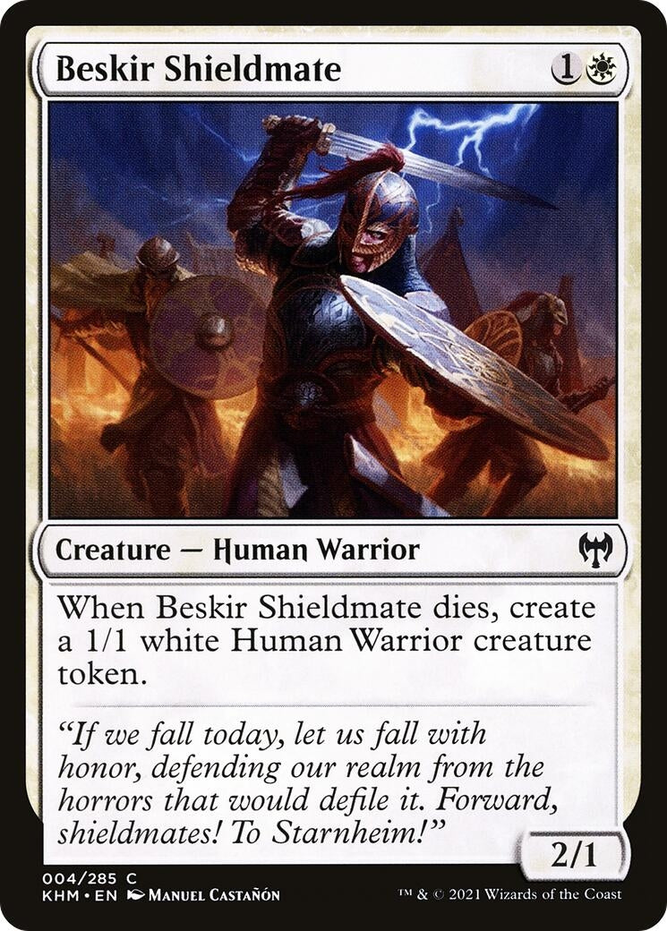 Image for Beskir Shieldmate (4) (Kaldheim) - Magic: The Gathering