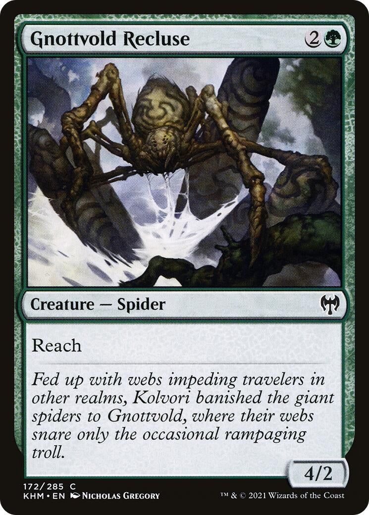 Image for Gnottvold Recluse (172) (Kaldheim) - Magic: The Gathering