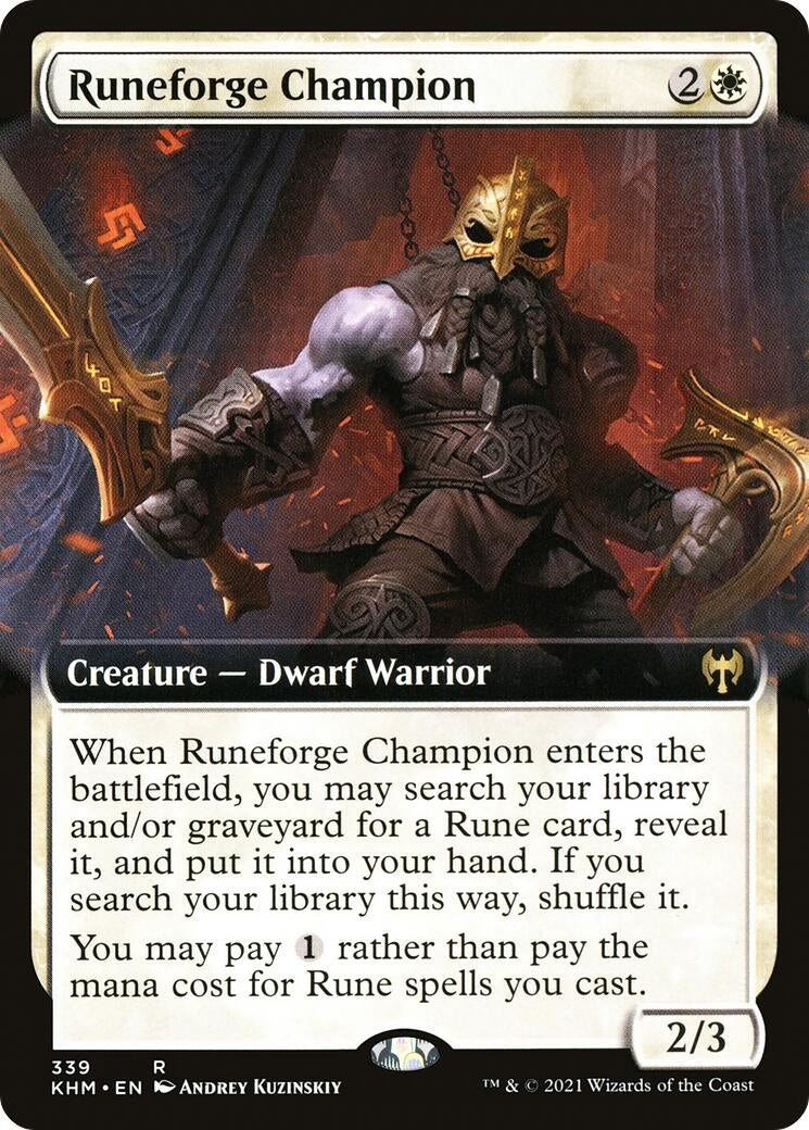 Image for Runeforge Champion (Extended Art) (339) (Kaldheim) - Magic: The Gathering