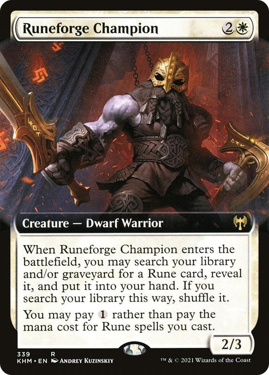 Image for Runeforge Champion (Extended Art) (339) (Kaldheim) - Magic: The Gathering