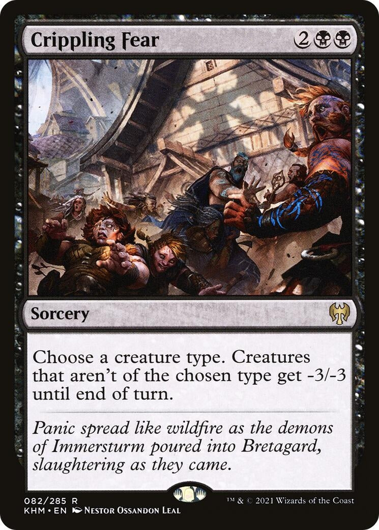 Image for Crippling Fear (82) (Kaldheim) - Magic: The Gathering