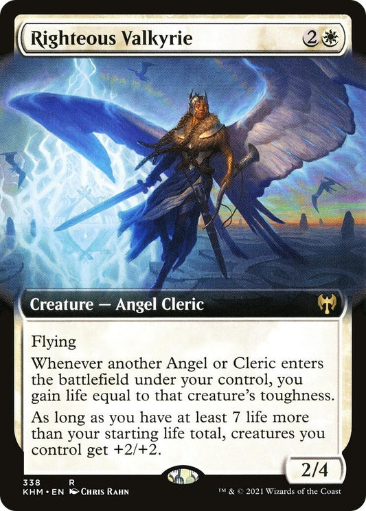 Image for Righteous Valkyrie (Extended Art) (338) (Kaldheim) - Magic: The Gathering