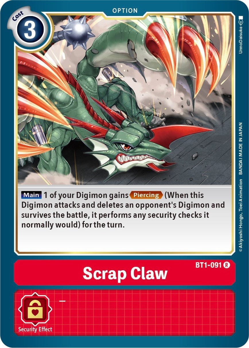 Image for Scrap Claw (BT1-091 R) (Release Special Booster 1.5) - Digimon Card Game