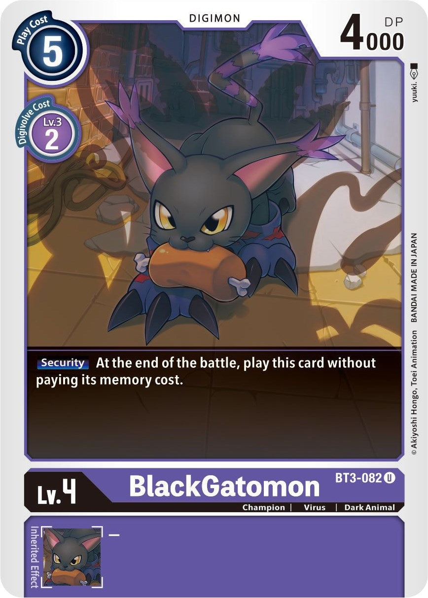 Image for BlackGatomon (BT3-082 U) (Release Special Booster 1.5) - Digimon Card Game