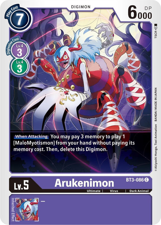Image for Arukenimon (BT3-086 C) (Release Special Booster 1.5) - Digimon Card Game