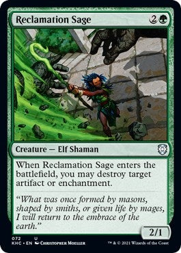 Image for Reclamation Sage (72) (Commander: Kaldheim) - Magic: The Gathering