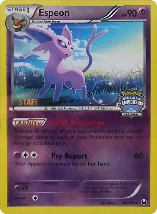 Image for Espeon - 48/108 (National Championships) [Staff] (048/108) (League & Championship Cards) - Pokemon