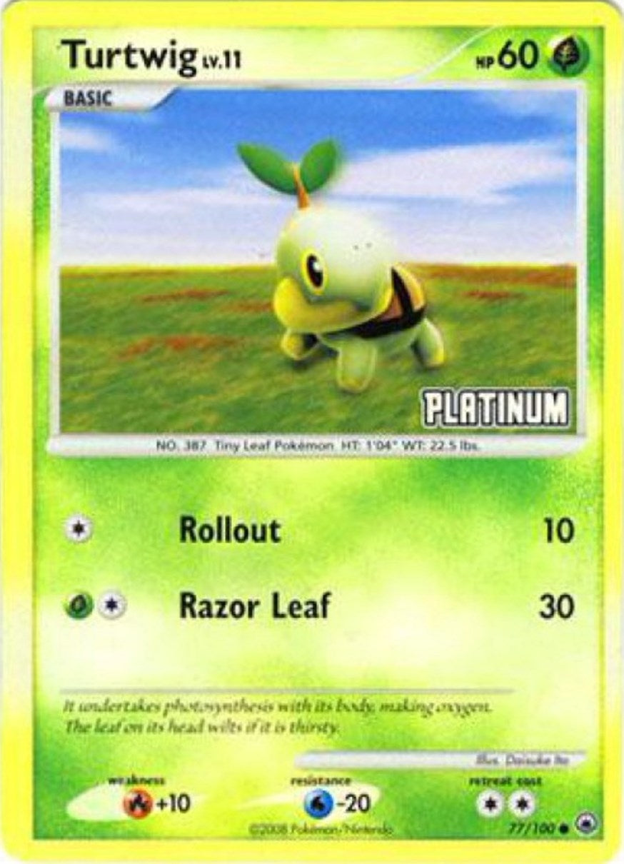 Image for Turtwig - 77/100 [Platinum] (077/100) (Burger King Promos) - Pokemon