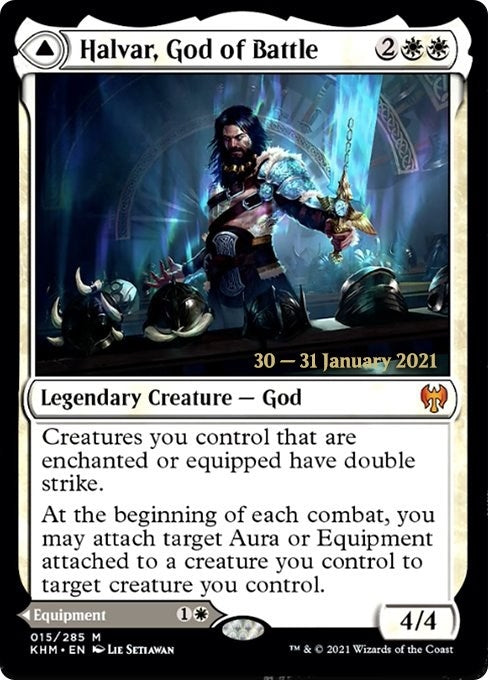 Image for Halvar, God of Battle (15) (Prerelease Cards) - Magic: The Gathering