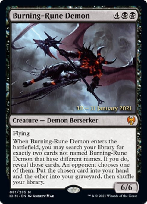 Image for Burning-Rune Demon (81) (Prerelease Cards) - Magic: The Gathering