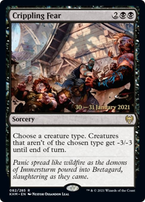 Image for Crippling Fear (82) (Prerelease Cards) - Magic: The Gathering
