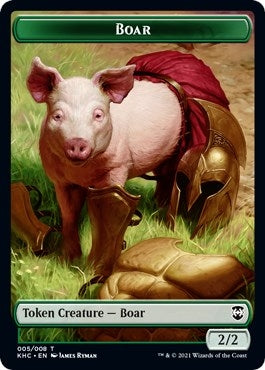 Image for Boar // Spirit Double-Sided Token (5 // 4) (Commander: Kaldheim) - Magic: The Gathering